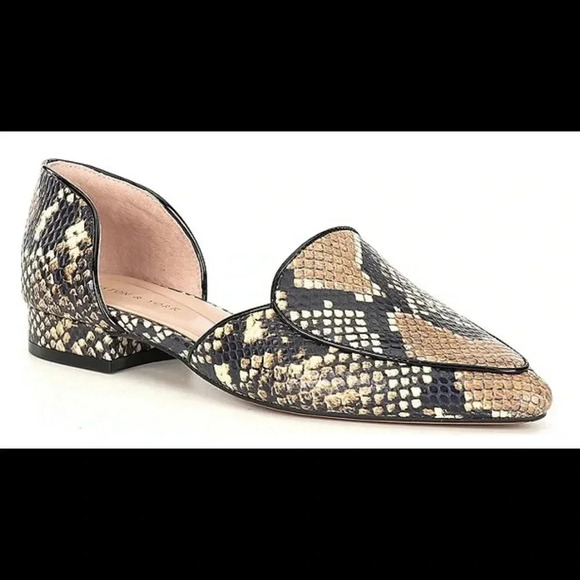 Preston & York Shannon Snake Print d'Orsay Flats - Picture 4 of 9